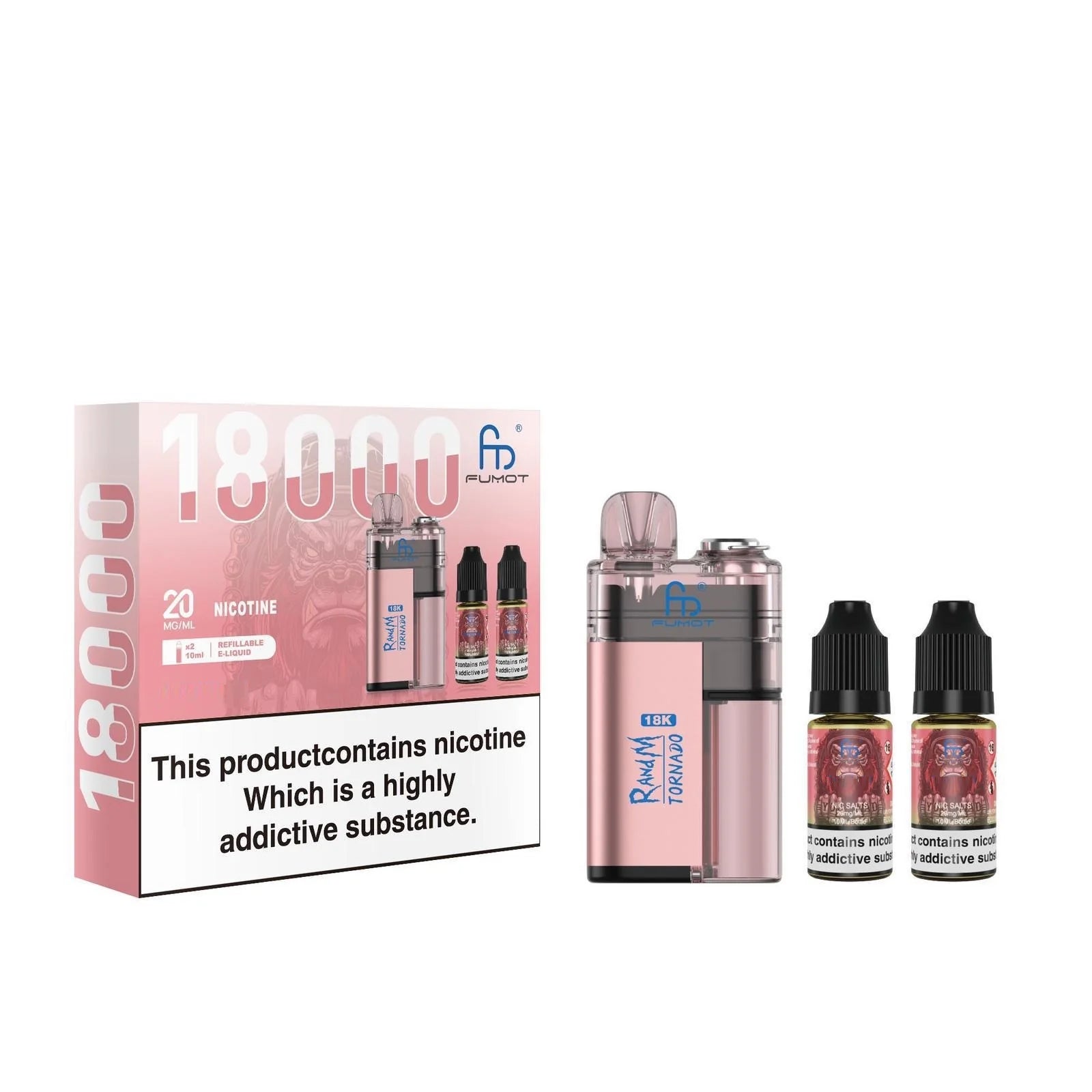 FUMOT RandM Tornado 18k Pod Vape Kit (Box of 5)