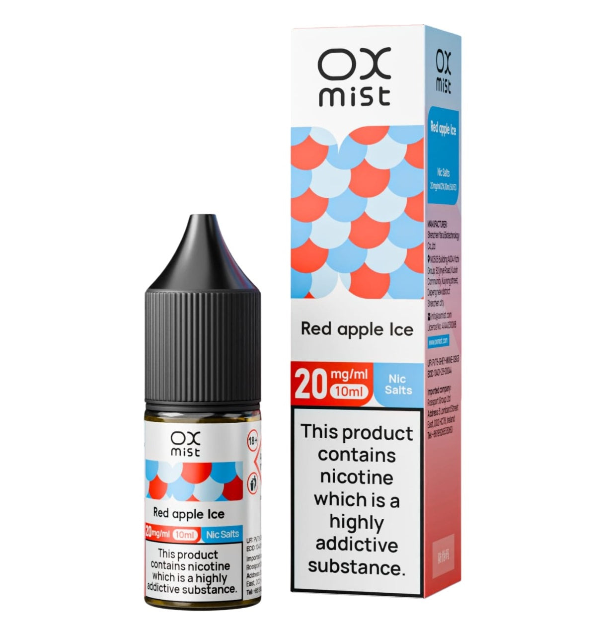 OX Mist Nic Salt 10ml (Box of 10)