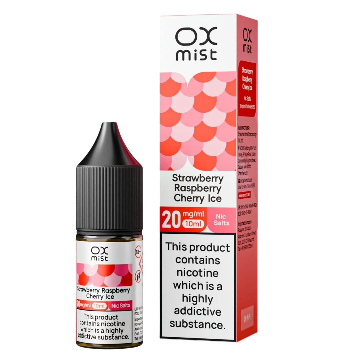 OX Mist Nic Salt 10ml (Box of 10)