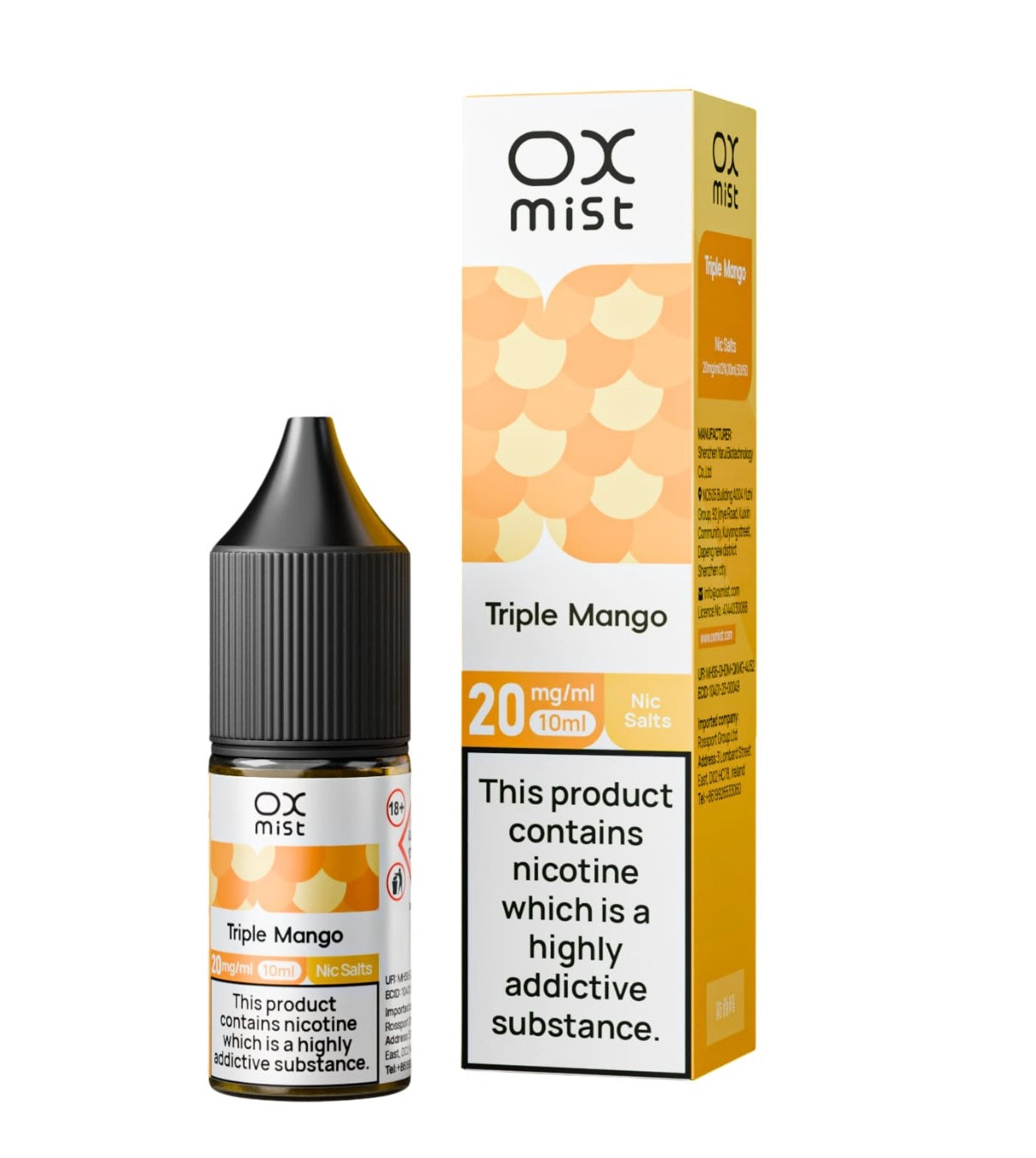 OX Mist Nic Salt 10ml (box of 10)