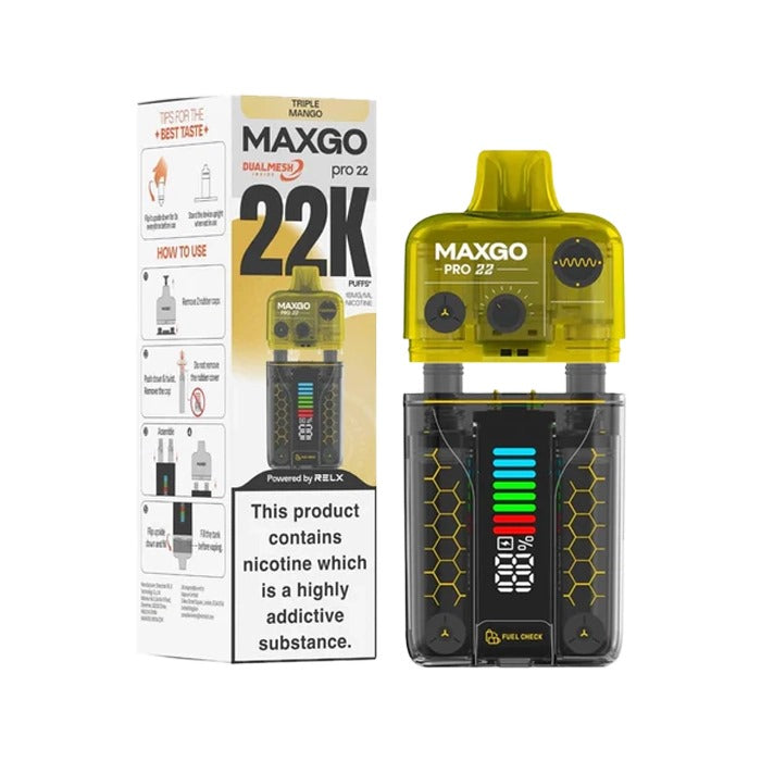 Relx Maxgo 22K Prefilled Pod Vape Kit (Box of 5)