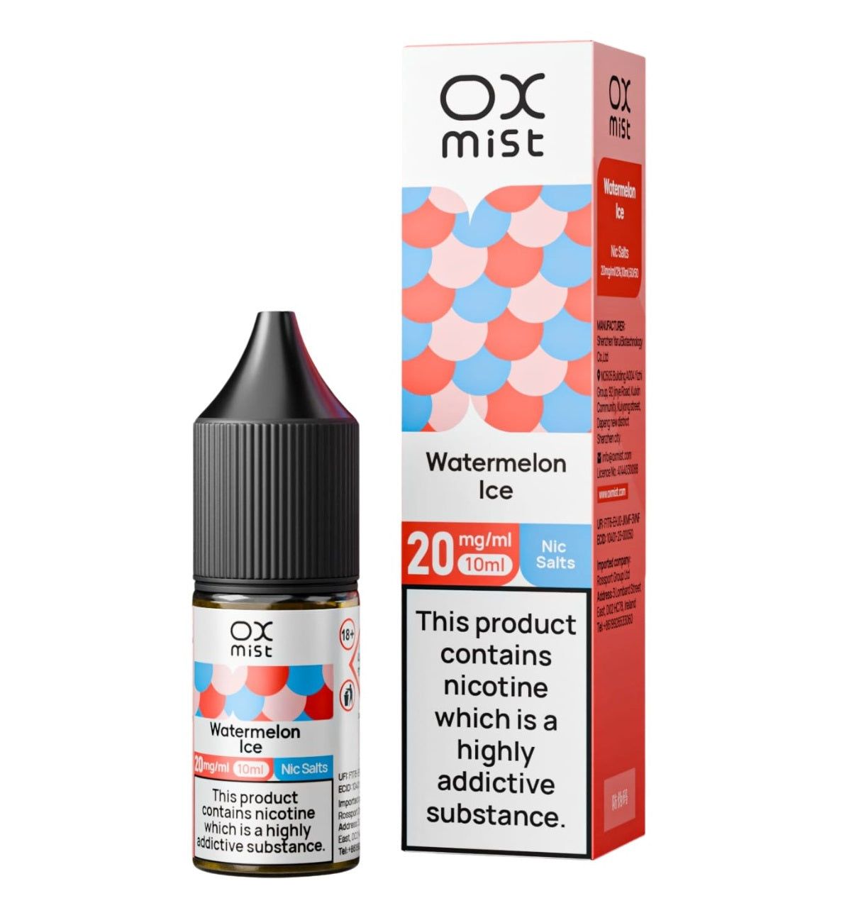 OX Mist Nic Salt 10ml (Box of 10)