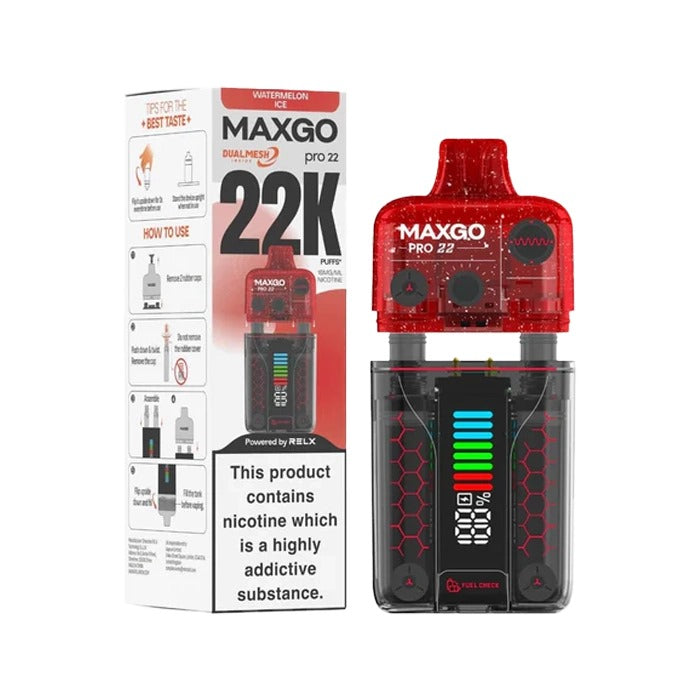 Relx Maxgo 22K Prefilled Pod Vape Kit (Box of 5)