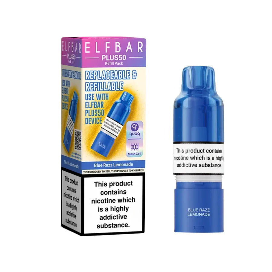 Elf Bar Plus 50 Refill Pods (Box of 5) vape pod UK - VaperzHub