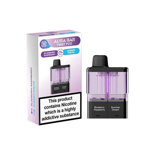 Crystal Prime Aura Bar Twist 40K  Prefilled Replacement Pods (Box of 5) pod kit UK - VaperzHub