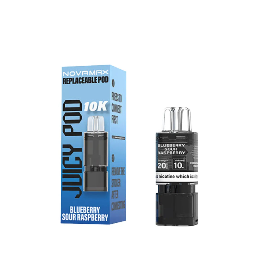 Juicy Pod Novamax 10K Replacement Prefilled Pods (Box of 5) Juicy Pod disposable vape United Kingdom