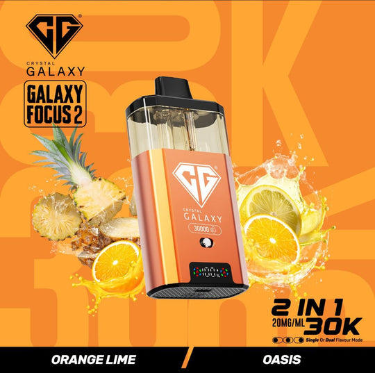Crystal Galaxy Focus 2 30k Vape Kit Orange Lime / Oasis (Box of 5) disposable vape UK - VaperzHub