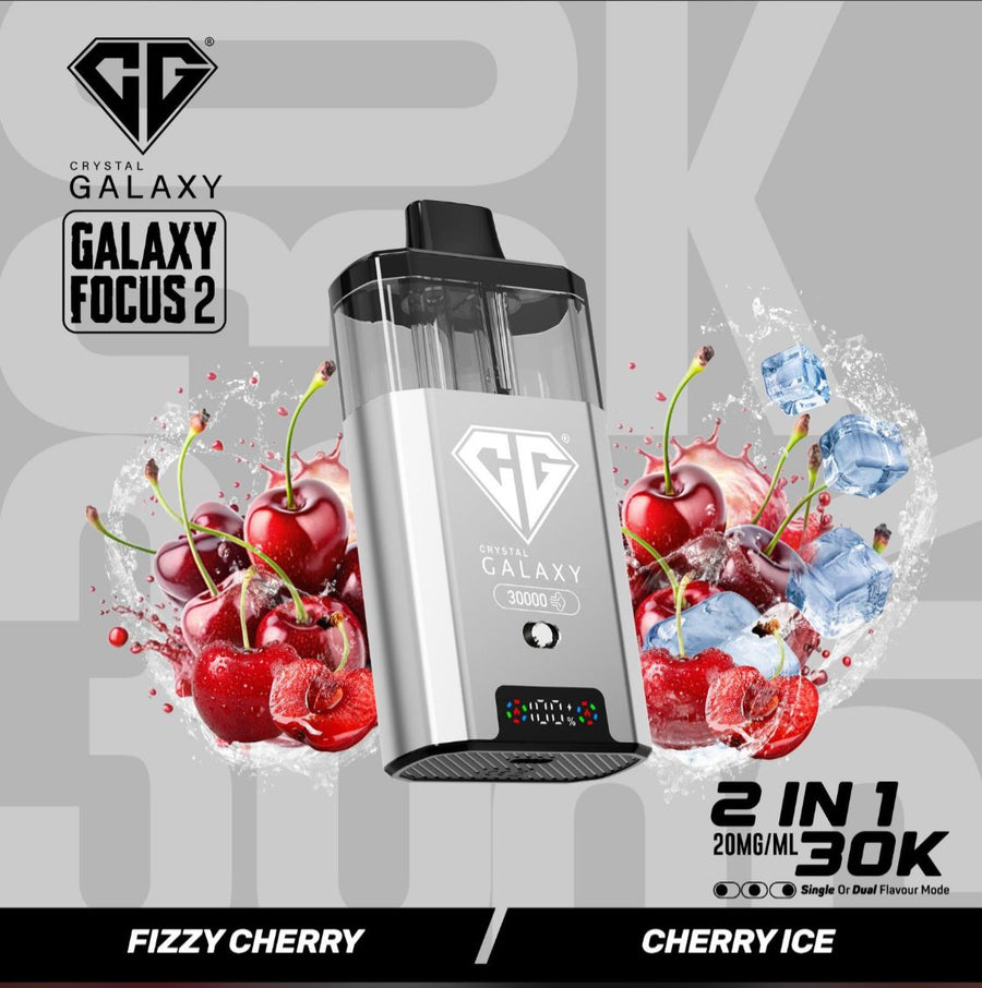 Crystal Galaxy Focus 2 30k Vape Kit Fizzy Cherry / Cherry Ice (Box of 5) disposable vape UK - VaperzHub