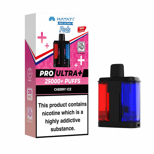 Hayati Pro Ultra Plus 25K Prefilled Pods – Cherry Ice (Box of 5)