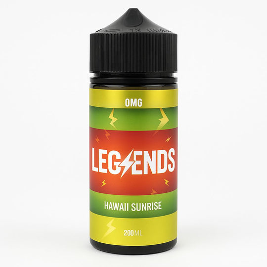 Legends 200mL Hawaii Sunrise E-Liquid Vape Juice Shortfill e-liquid UK - VaperzHub