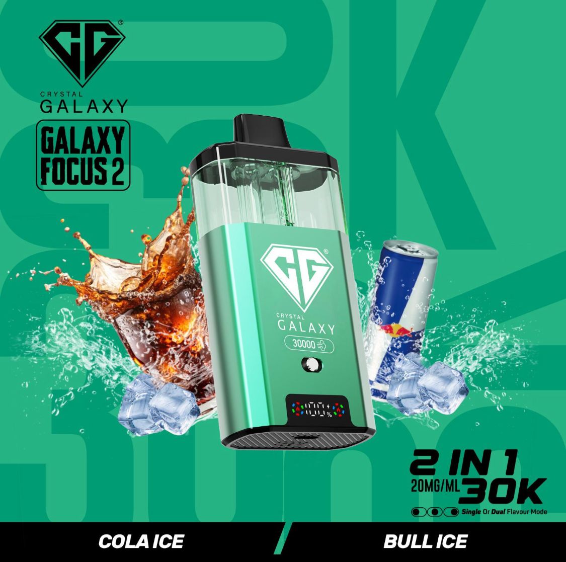 Crystal Galaxy Focus 2 30k Vape Kit Cola Ice / Bull Ice (Box of 5)