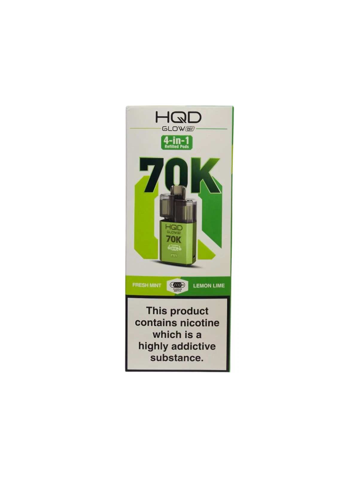 HQD Glow Air 70k Prefilled Pod Vape Kit (Box of 5)