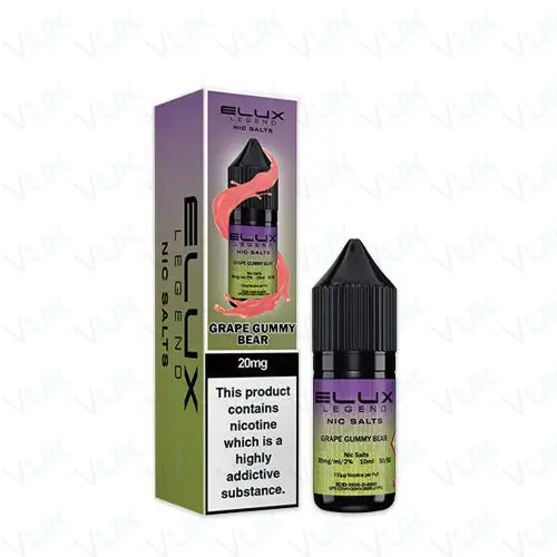 Elux Legend Nic Salt-Grape Gummy Bear(box of 10) e-liquid UK - VaperzHub