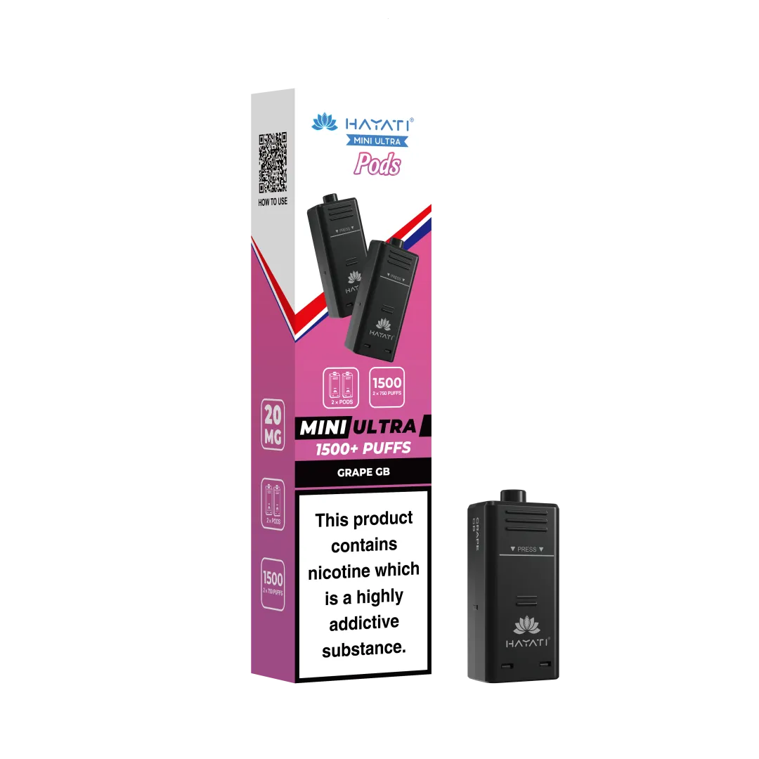 Hayati Mini Ultra 1500 Prefilled Refill Pods (box of 10)