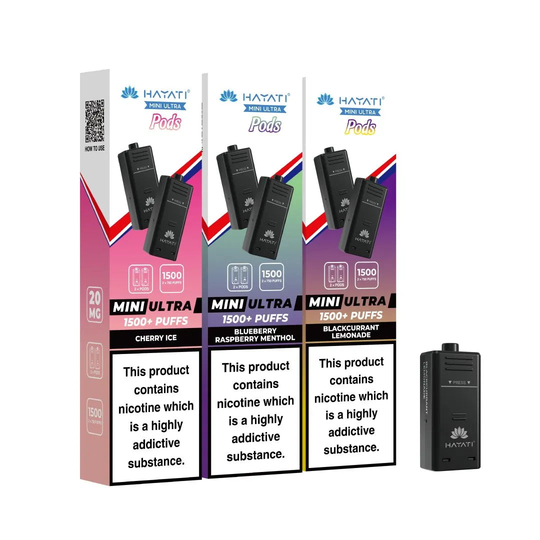 Hayati Mini Ultra 1500 Prefilled Refill Pods (box of 10)