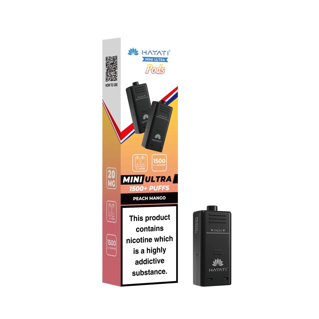 Hayati Mini Ultra 1500 Prefilled Refill Pods (box of 10)