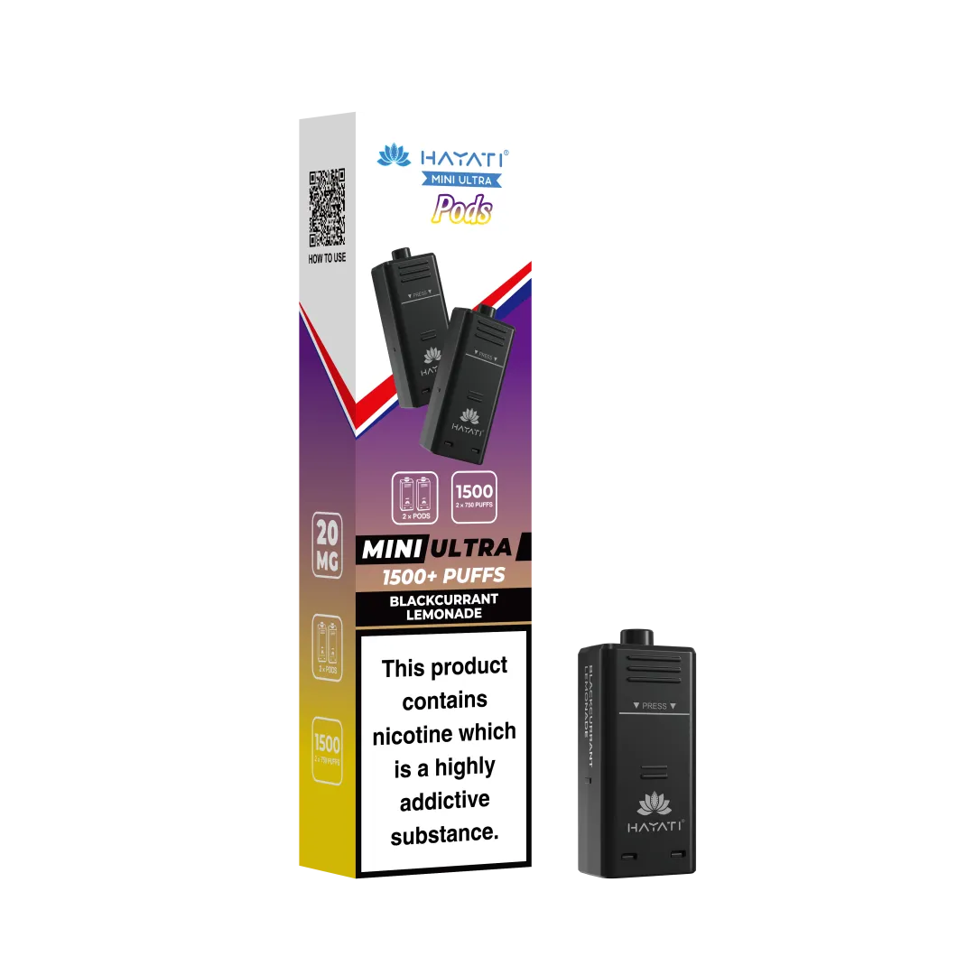 Hayati Mini Ultra 1500 Prefilled Refill Pods (box of 10)
