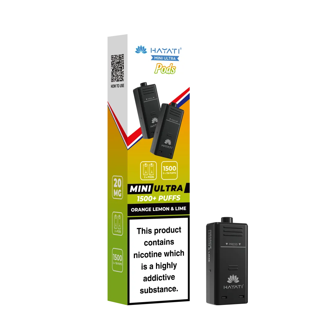 Hayati Mini Ultra 1500 Prefilled Refill Pods (box of 10)