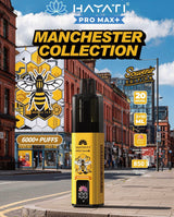 Hayati Pro Max Plus 6000 Manchester Edition Prefilled Pod Kit UK | 6000 Puffs Rechargeable Vape Hayati pod kit United