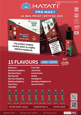 Buy Hayati Pro Max + 6000 Christmas Limited Edition (Box of 5) online UK fast delivery VaperzHub