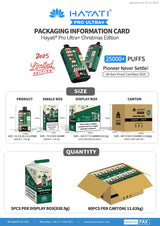 Hayati Pro ULtra+ 25000 Christmas Edition (box of 5) Hayati disposable vape United Kingdom
