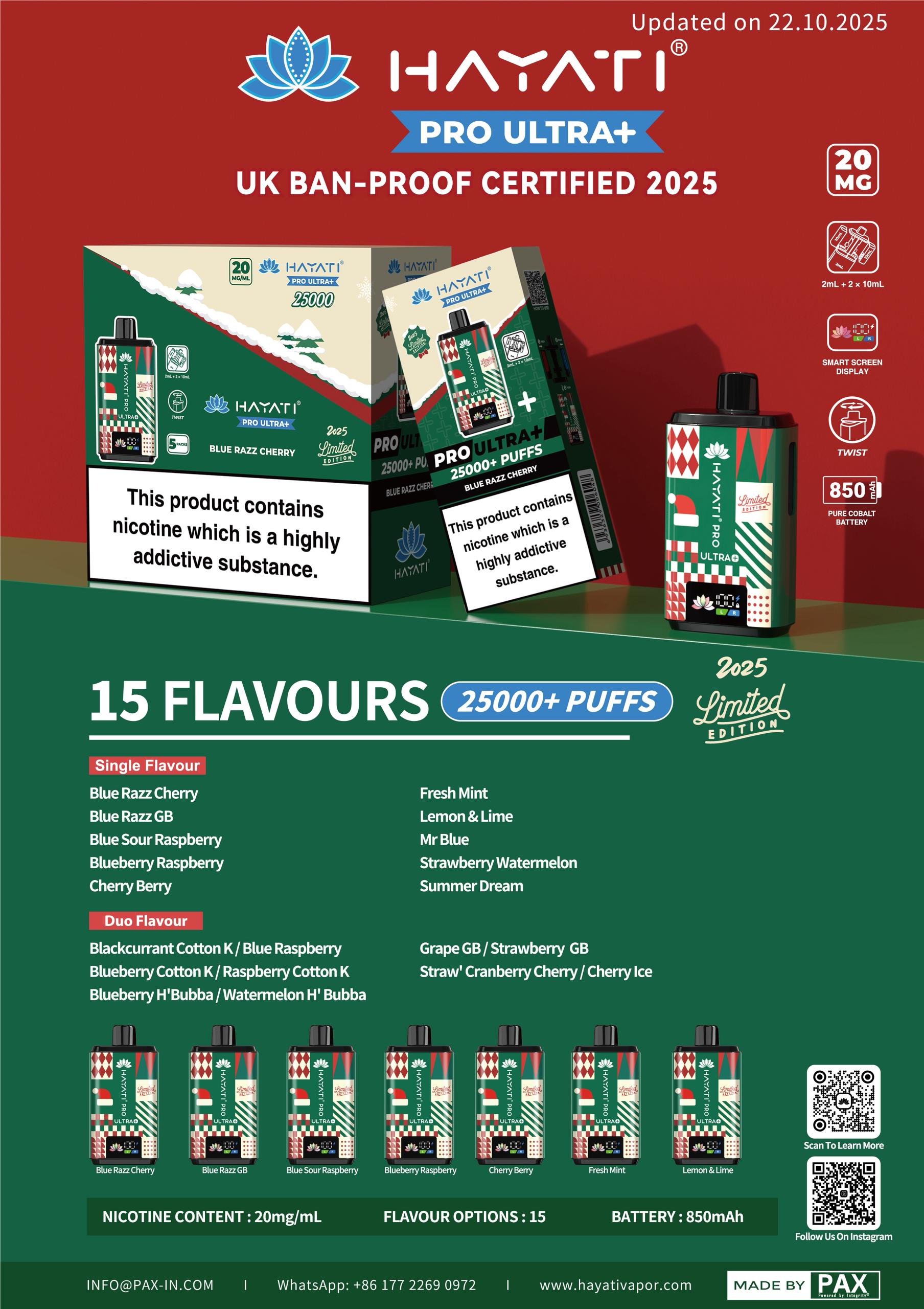 hayati pro ultra + 25k Cristmas edition product guide