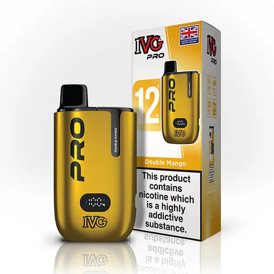 IVG Pro 12 Pre-Filled Disposable Vape Kit – Box of 5 TPD compliant disposable vape buy online UK VaperzHub