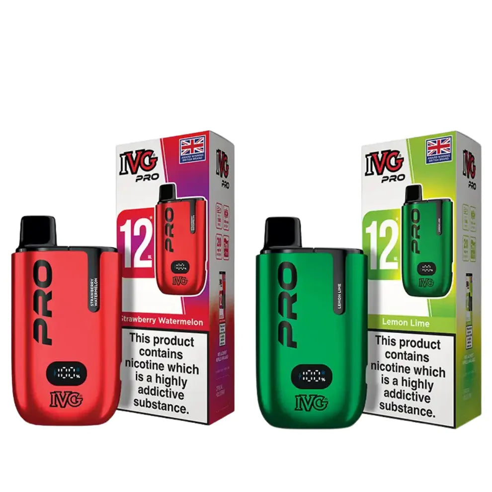 IVG Pro 12 Pre-Filled Disposable Vape Kit – Box of 5