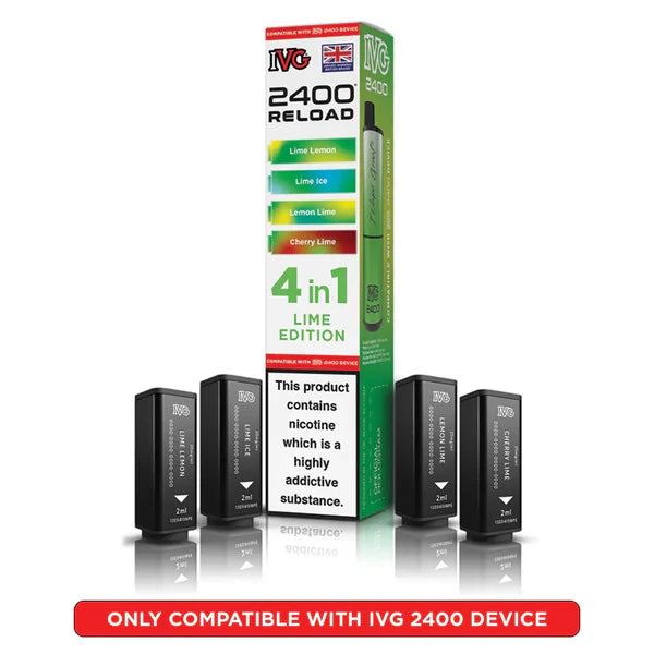 IVG 2400 Reload 4in1 Prefilled Pods, IVG 2400 Reload 4in1 Pods Box of 10, IVG 2400 Reload 4in1 Wholesale UK, IVG 2400 Reload 4in1 Flavours, IVG 2400 Reload 4in1 Refill Pods, IVG 2400 Reload 4in1 Compatible Devices, IVG 2400 Reload 4in1 Nicotine Strength