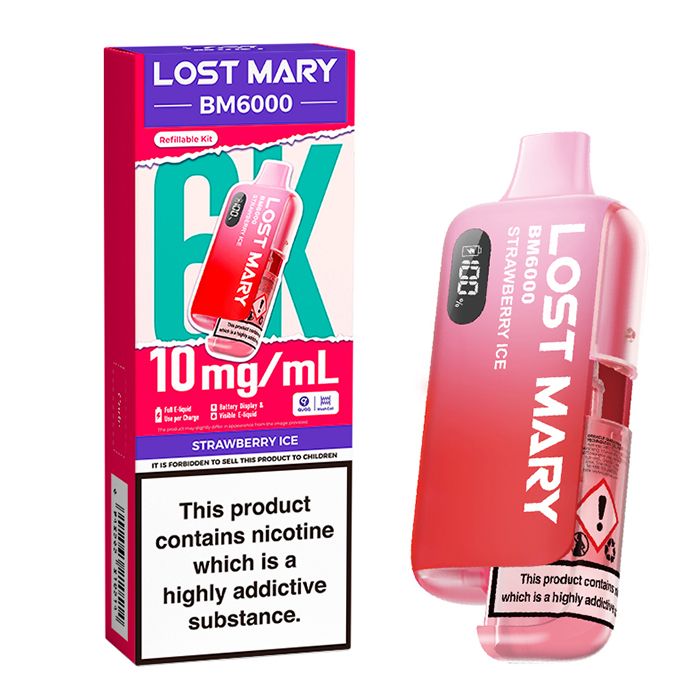 Lost Mary BM6000 Prefilled Pod Vape Kit | 20mg Nic Salt | Box of 5