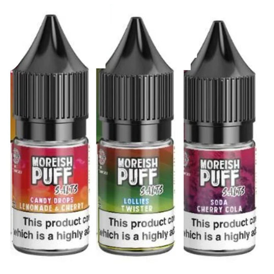 Pack of 10 Moreish Puff Original 10ml Nic Salt e-liquid UK - VaperzHub