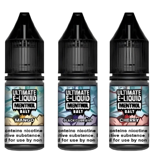 Pack of 10 Ultimate E-Liquid Menthol 10ML Nic Salt e-liquid UK - VaperzHub