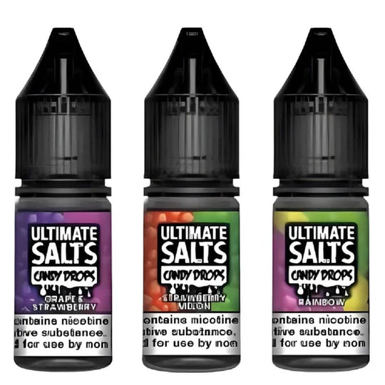 Pack of 10 Ultimate Salts Candy Drops 10ML Nic Salt e-liquid UK - VaperzHub