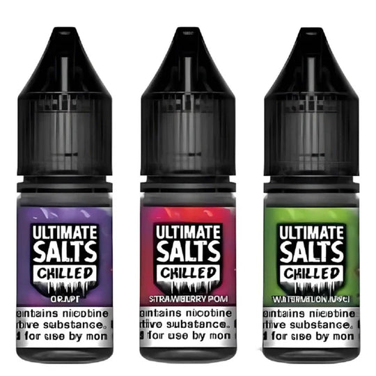 Pack of 10 Ultimate Salts Chilled 10ML Nic Salt e-liquid UK - VaperzHub