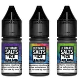 Pack of 10 Ultimate Salts On Ice 10ML Nic Salt e-liquid UK - VaperzHub