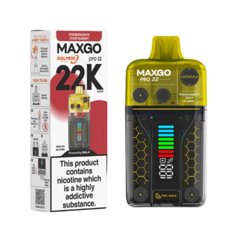 Relx Maxgo 22K Prefilled Pod Vape Kit (Box of 5)
