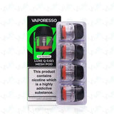 Buy Vaporesso LUXE Q Replacement Pods Pack of 4 online UK fast delivery VaperzHub