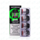 Vaporesso LUXE Q Replacement Pods Pack of 4 Vaporesso LUXE Q vape pod United Kingdom