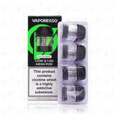 Vaporesso LUXE Q Replacement Pods Pack of 4 TPD compliant vape pod buy online UK VaperzHub
