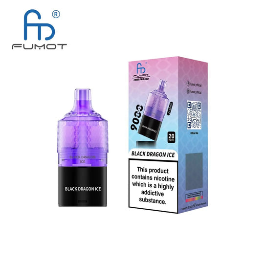 RandM Fumot T9000 Pro Max Prefilled Refill Pods (box of 5) TPD compliant vape pod buy online UK VaperzHub 22