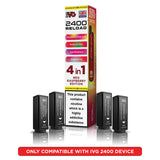 IVG 2400 Reload 4in1 Pre-filled Vape Pods (Box of 10) TPD compliant disposable vape buy online UK VaperzHub 5