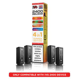 IVG 2400 Reload 4in1 Pre-filled Vape Pods (Box of 10) TPD compliant disposable vape buy online UK VaperzHub