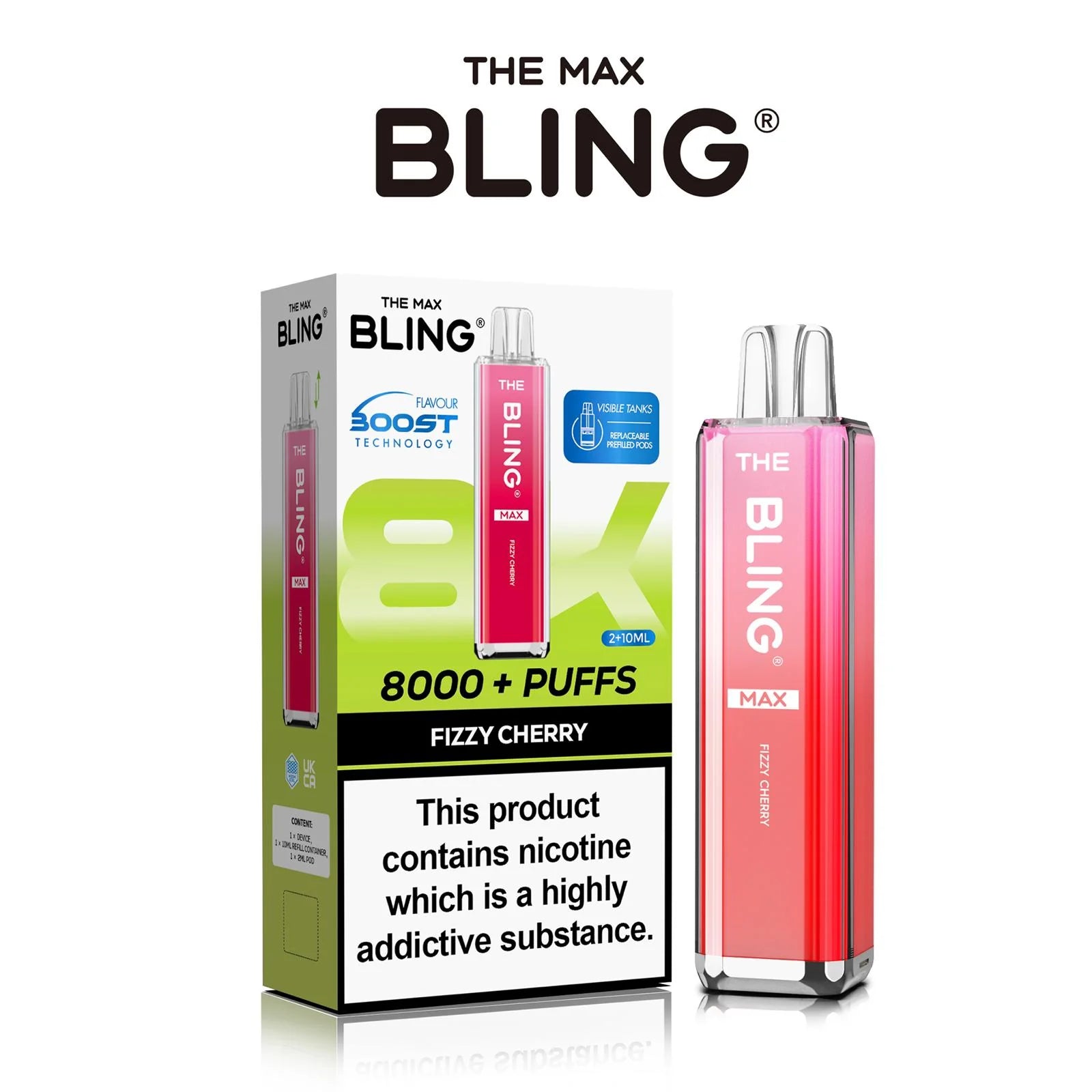 The Crystal Bling Max 8000 Prefilled Vape Kit (Box of 5)