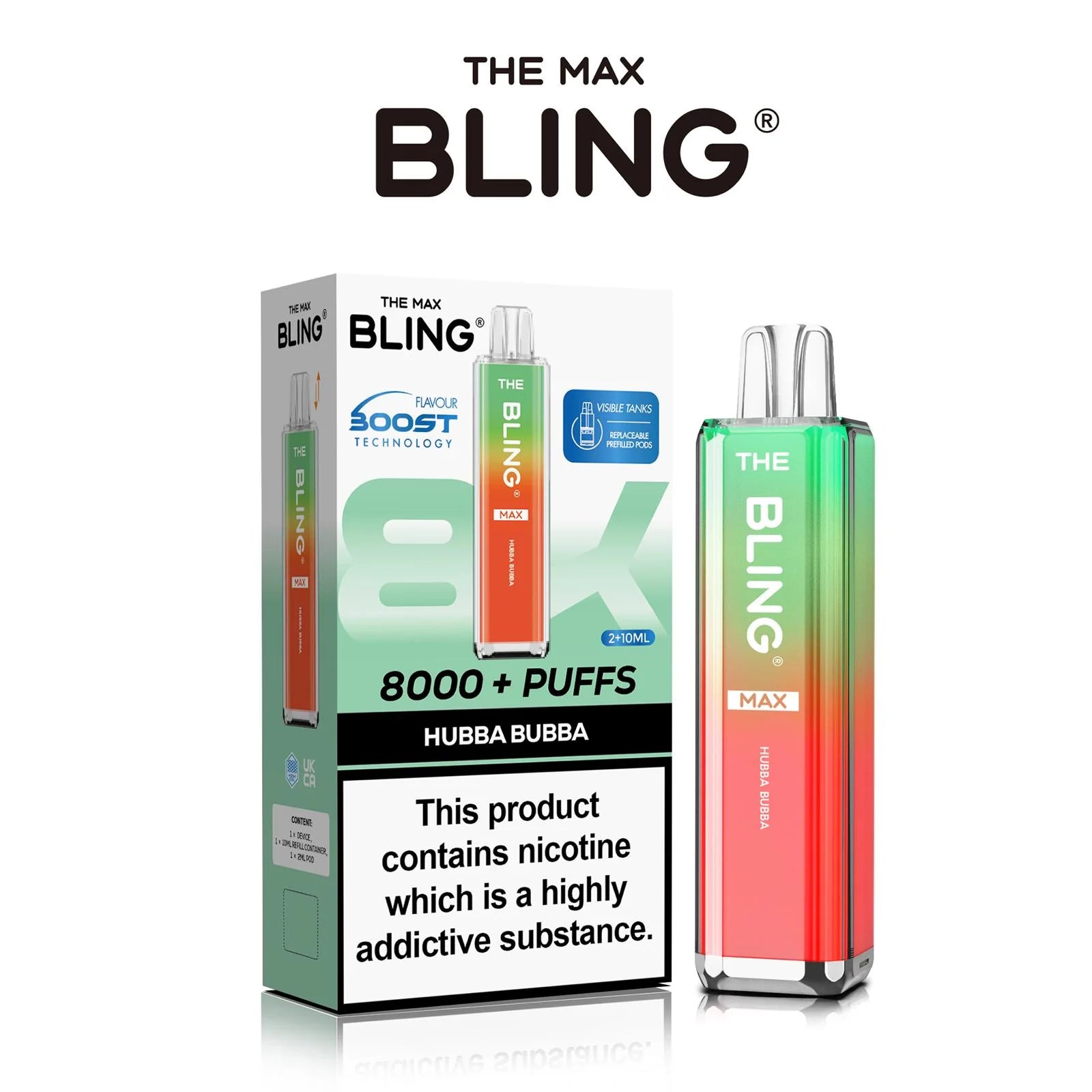 The Crystal Bling Max 8000 Prefilled Vape Kit (Box of 5)