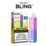The Crystal Bling Max 8000 Prefilled Vape Kit (Box of 5) TPD compliant disposable vape buy online UK VaperzHub