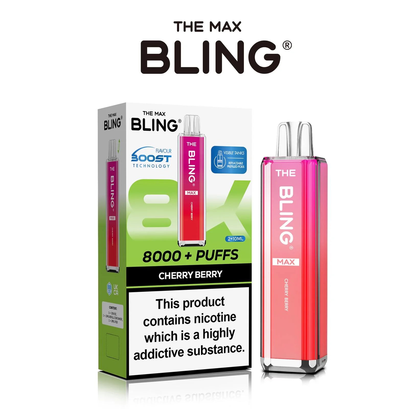 The Crystal Bling Max 8000 Prefilled Vape Kit (Box of 5)