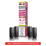 IVG 2400 Reload 4in1 Pre-filled Vape Pods (Box of 10) IVG disposable vape United Kingdom